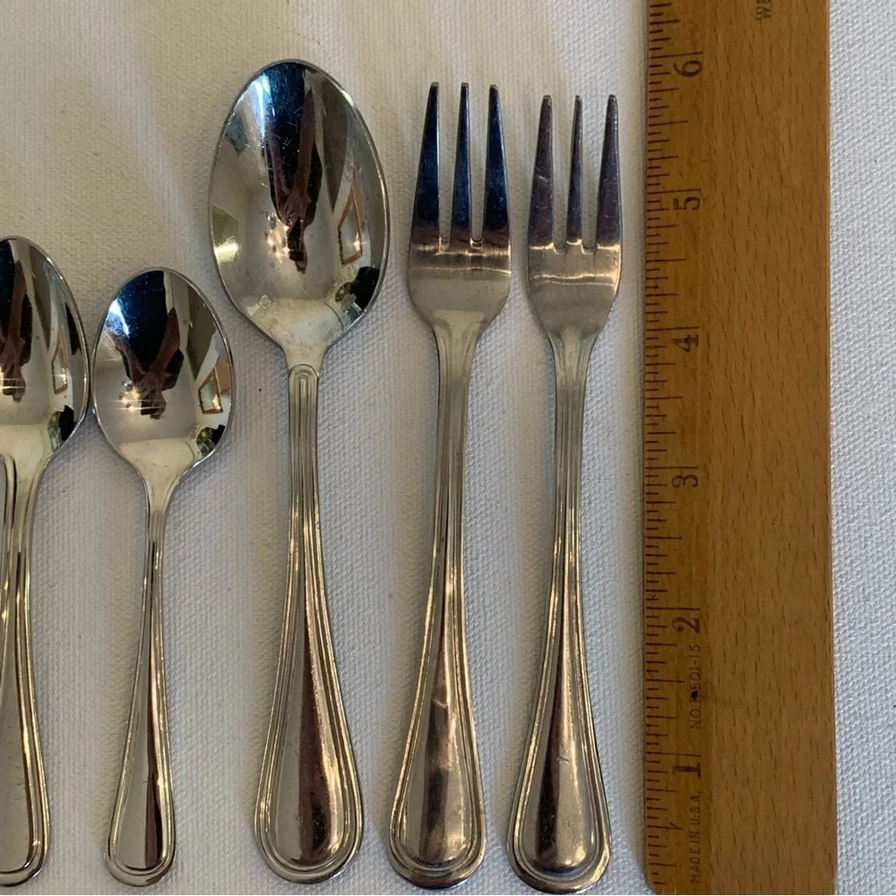 Walco PACIFIC RIM Contemporary 5 Piece Spoons Forks W Mixed Brands Same Pattern